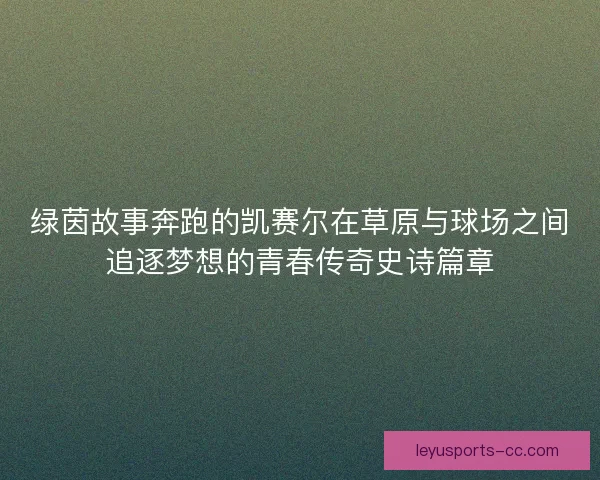 绿茵故事奔跑的凯赛尔在草原与球场之间追逐梦想的青春传奇史诗篇章
